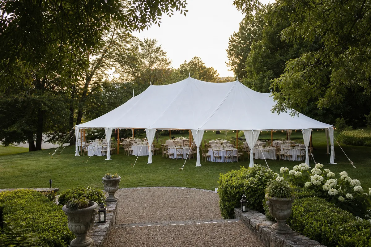 Réception en extérieur : chapiteau, terrasse ou jardin ?
