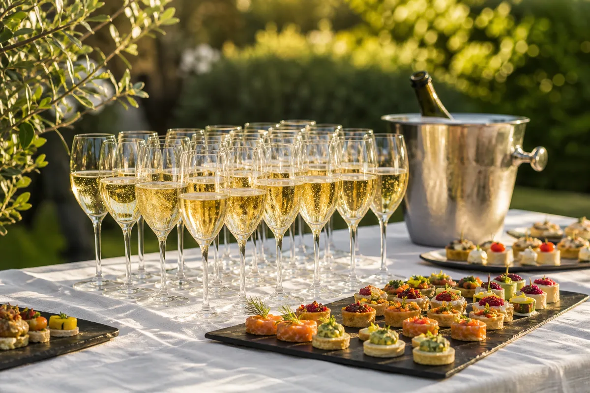 Vin d'honneur de mariage : durée, quantités, budget